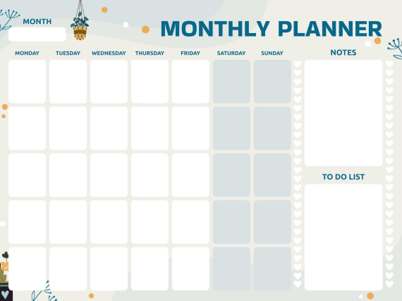 undated-monthly-planner